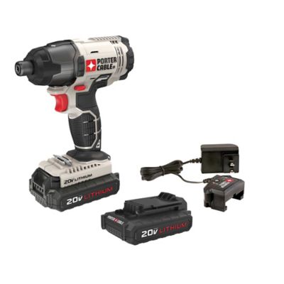 Porter Cable  20V 1/4 in. Impact Driver Kit with 2 batteries - PORTER-CABLE PCC641LB
