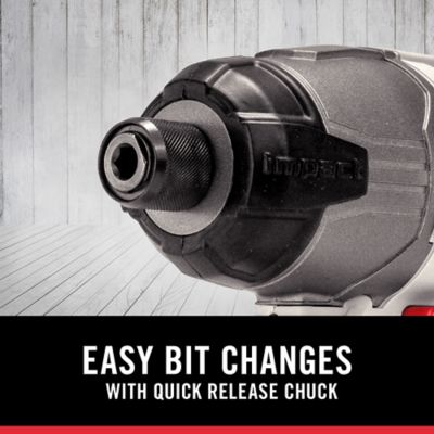 Image showing  20V 1/4 in. Cordless Impact Driver Kit with 2 Batteries