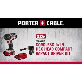 PORTER-CABLE Porter Cable PCC641LB 20V 1/4 in. Impact Driver Kit