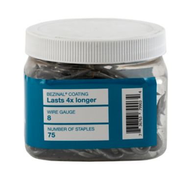 Image showing  1-1/2 in. Double Barbed Fence Staples, 75-Pack