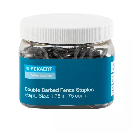 Bekaert 1-3/4 in Double Barbed Wire Fence Staples Pack of 75 Fencing Hardware