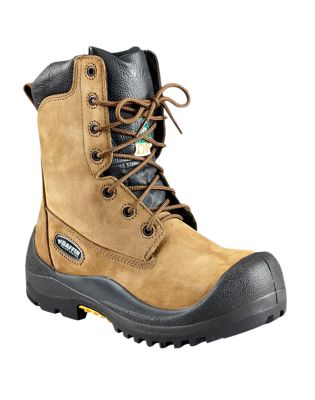 Baffin Men's Classic Steel Toe and Plate Lace-Up Leather Work Boots, 8 in.