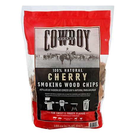 Cowboy Charcoal Cherry Wood Chips, 2 lb., 180 cu. in.