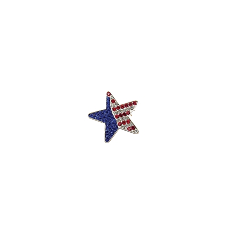 Buddy G's Unisex Patriotic Red/White/Blue Star Pin