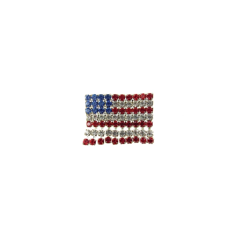 Buddy G's Unisex Red/White/Blue Fringe American Flag Pin