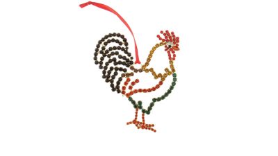 Buddy G's Country Rhinestone Rooster Christmas Ornament