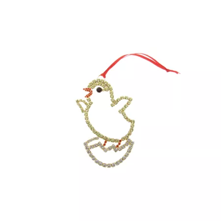 Buddy G's Rhinestone Chick and Egg Ornament 4" x 2.5" x 4" Christmas Ornaments & Tree Toppers