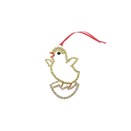 Buddy G's Rhinestone Baby Chick and Egg Ornament, 4 in. x 2.5 in. x 4 in.