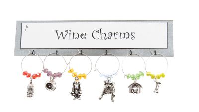 Buddy G's Man's Best Friend Wine Charms, 6 pc.