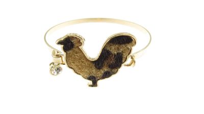 Buddy G's On the Farm Rooster Faux Fur Cuff Bracelet