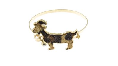 Buddy G's on the Farm Faux Fur Goat Cuff Bracelet