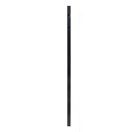 Fortress Building Products 6 ft. x 2 in. Athens Pressed Spear Aluminum Corner Post for 4 ft. Pressed Spear Fence Panels, Black