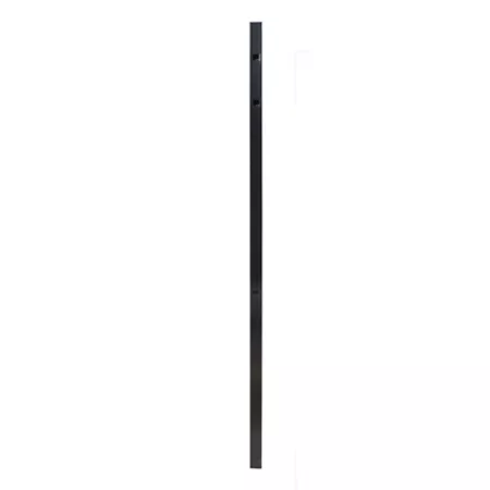 Fortress Building Products Athens 6' x 2" Pressed Aluminum Corner Post for 4' Pressed Lance Fence Panels Black Metal Posts