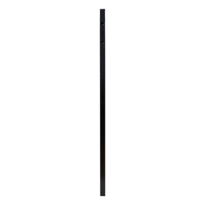 Fortress Building Products 6 ft. x 2 in. Athens Pressed Spear Aluminum End Post for 4 ft. Pressed Spear Fence Panels, Black