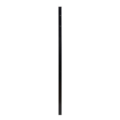 Fortress Building Products 6 ft. x 2 in. Athens Pressed Spear Aluminum Gate Post for 4 ft. Pressed Spear Fence Gates, Black