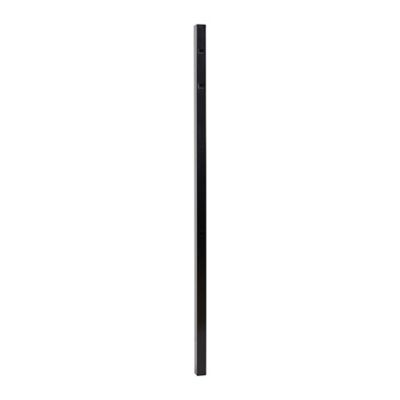 Image showing  6 ft. x 2 in. Athens Pressed Spear Aluminum Gate Post for 4 ft. Pressed Spear Fence Gates, Black