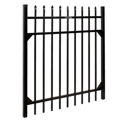 Image showing  4 ft. x 4 ft. Athens Pressed Spear Aluminum Gate, Black