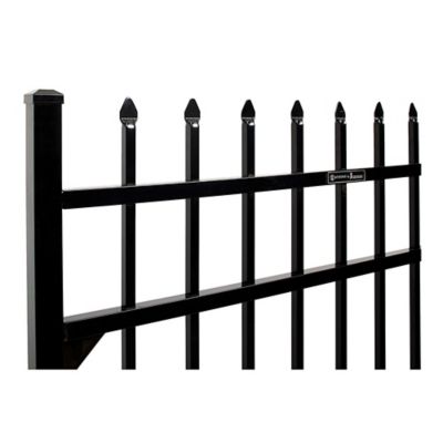 Image showing  4 ft. x 4 ft. Athens Pressed Spear Aluminum Gate, Black