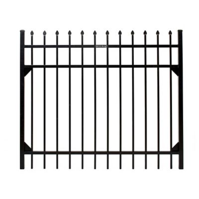 Fortress Building Products 5 ft. x 4 ft. Athens Pressed Spear High Aluminum Gate, Black