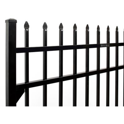 Image showing  5 ft. x 4 ft. Athens Pressed Spear High Aluminum Gate, Black