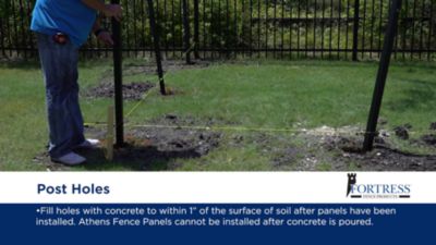 Image showing  5 ft. x 4 ft. Athens Pressed Spear High Aluminum Gate, Black