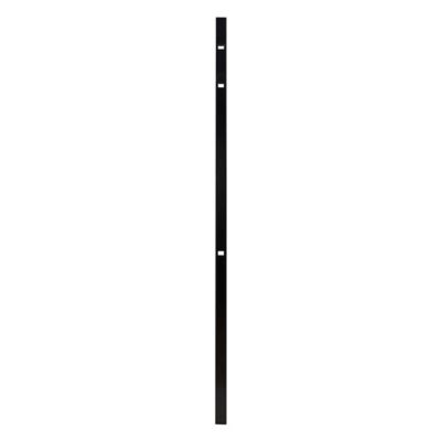 Fortress Building Products 6 ft x 2 in. Athens 3-Rail Aluminum Line Post for Athens 4 ft. Flush Top/Bottom Fence Panels, Black