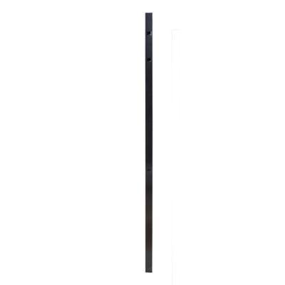 Fortress Building Products 6 ft. x 2 in. Athens 3-Rail Aluminum Corner Post for 4 ft. Flush Top/Bottom Fence Panels, Black