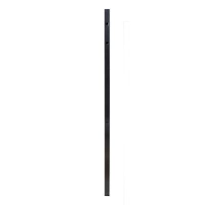 Fortress Building Products 6 ft. x 2 in. Athens 3-Rail Aluminum Corner Post for Athens 4ft. Flush Top/Bottom Fence Panels, Black