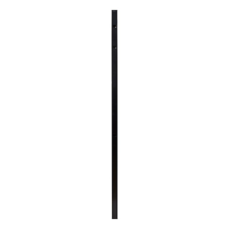 Fortress Building Products 6 ft. x 2 in. Athens 3-Rail Aluminum End Post for Athens 4 ft. Flush Top/Bottom Fence Panels, Black