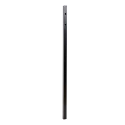 Image showing  6 ft. x 2 in. Athens 3-Rail Aluminum End Post for Athens 4 ft. Flush Top/Bottom Fence Panels, Black