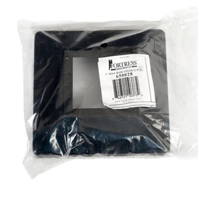 Image showing  5 in. x 5 in. Versai Steel Fence Base Covers for Versai 2 in. Posts, Black