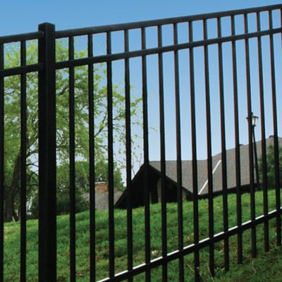 Fortress Building Products 58 in. x 90.5 in. Versai Three-Rail Steel Fence Panel