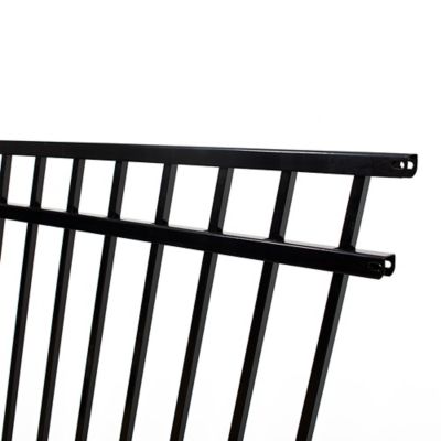 Image showing  58 in. x 90.5 in. Versai Three-Rail Steel Fence Panel