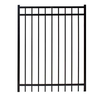 Fortress Building Products 4 ft. x 5 ft. Versai 3-Rail Steel Fence Gate, Black