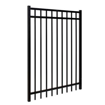 Image showing  4 ft. x 5 ft. Versai 3-Rail Steel Fence Gate, Black