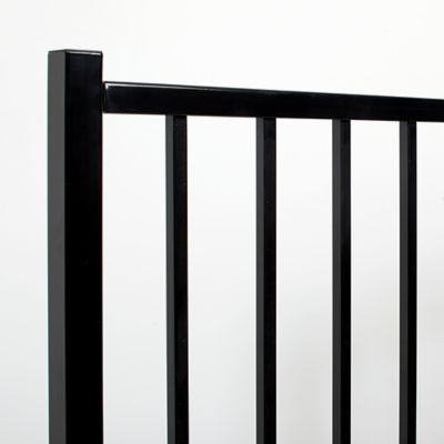 Image showing  4 ft. x 4 ft. Versai 2-Rail Steel Fence Gate, Black