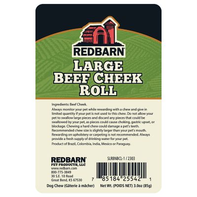 Image showing  Beef Cheek Roll Dog Chew Treat, Large