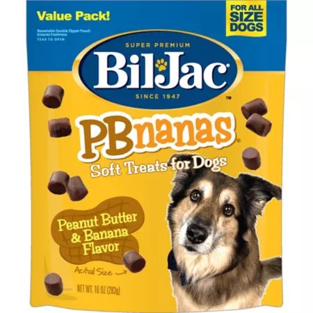 Bil-Jac Peanut Butter and Banana Soft Treats for Dogs 10 oz. Dog Soft & Chewy Treats