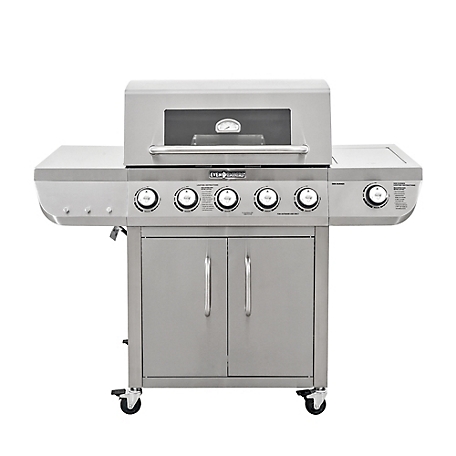 Even Embers Gas 5-Burner Stainless Steel Grill with Window
