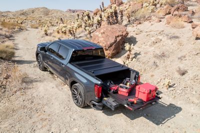 Image showing  5 ft. 8 in. HF650M Hard Folding Tonneau Cover for 2014-2018 GM Silverado and Sierra