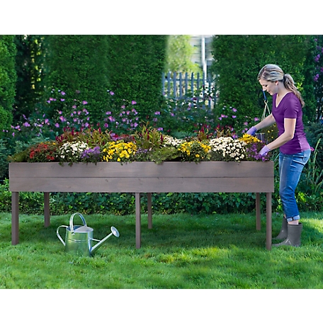 Universal Forest Products 12 cu. ft. Wood Elevated Garden Planter, 95 in.