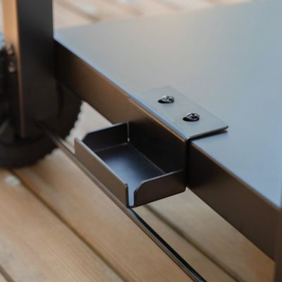 Image showing 6 th Royal Gourmet Double Shelf Movable Dining Cart Work Table with Handle Outdoor Kitchen Prep Trolley Storage, PC3401B