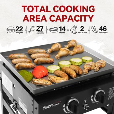 Image showing  2-Burner Propane Gas Flat Top Grill and Griddle, 450 sq. in., Black