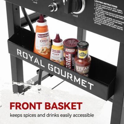 Image showing 5 th Royal Gourmet 2-Burner Propane Gas Flat Top Grill and Griddle, 450 sq. in., Black