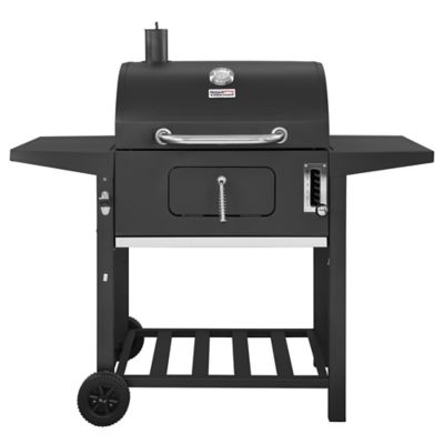 Royal Gourmet Charcoal Barrel Grill with 6 Adjustable Heights and Side Tables, Camping and Outdoor Cooking, 24 in., 587 sq. in.