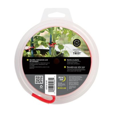 Image showing  20 ft. Gear Tie Reusable Foam Twist Tie, Red