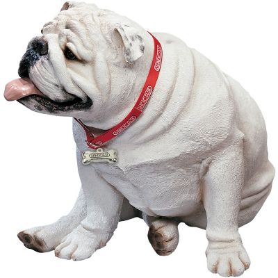 Sandicast Life-Size Large White Bulldog Dog Sculpture