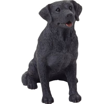 Sandicast Mid Size Black Labrador Retriever Dog Sculpture
