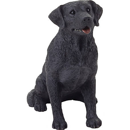 Art Blown Glass Figurine of the black Labrador Retriever dog
