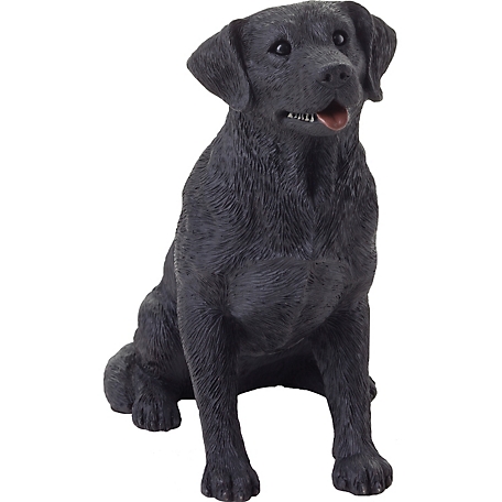 Sandicast Mid Size Black Labrador Retriever Dog Sculpture
